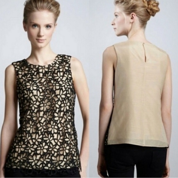 Lela Rose Neiman Marcus For Target Silk Lace Overlay Blouse Women’s Size Medium - Picture 10 of 10